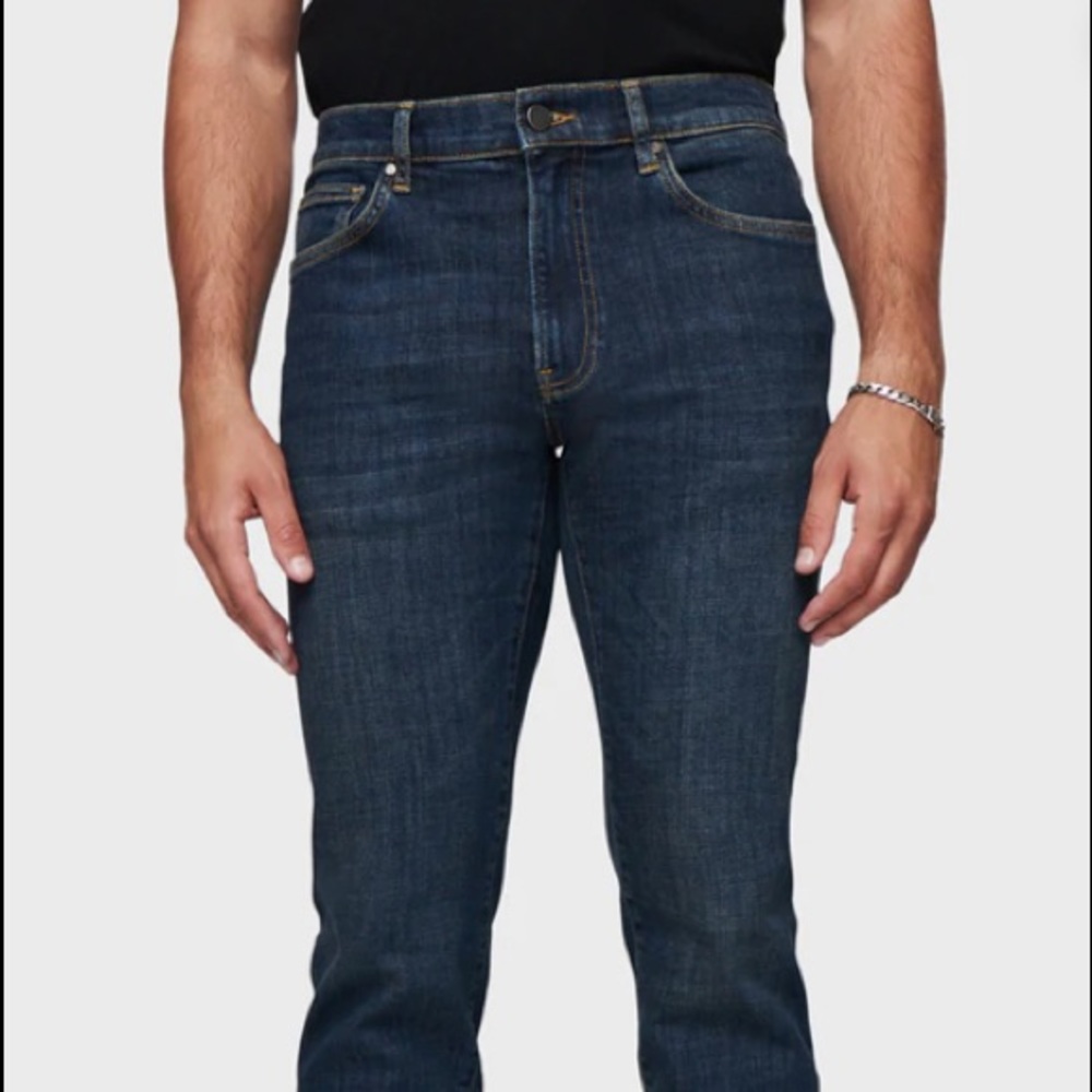 DSTLD Men’s Slim Jeans in Dark Worn. Size 36.